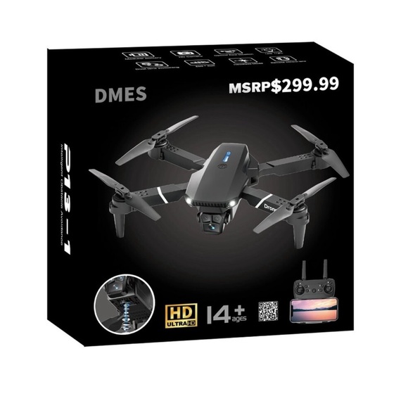 DMES Black Drone with Remote Control